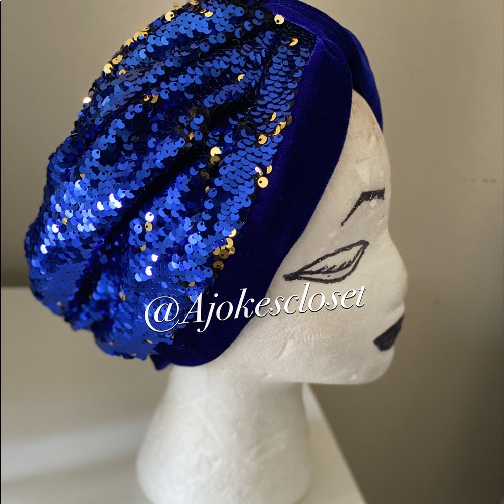 Sequin velvet hats(turbans)